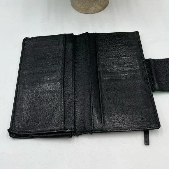 SOLD!!! GUCCI Vintage GG Web Black Canvas and Leather Heritage Collection Wallet - Picture 12 of 14